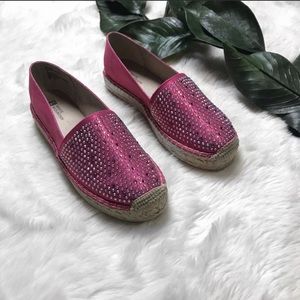 ✨White Mountain Pink Sequin Espadrille Soft Insole